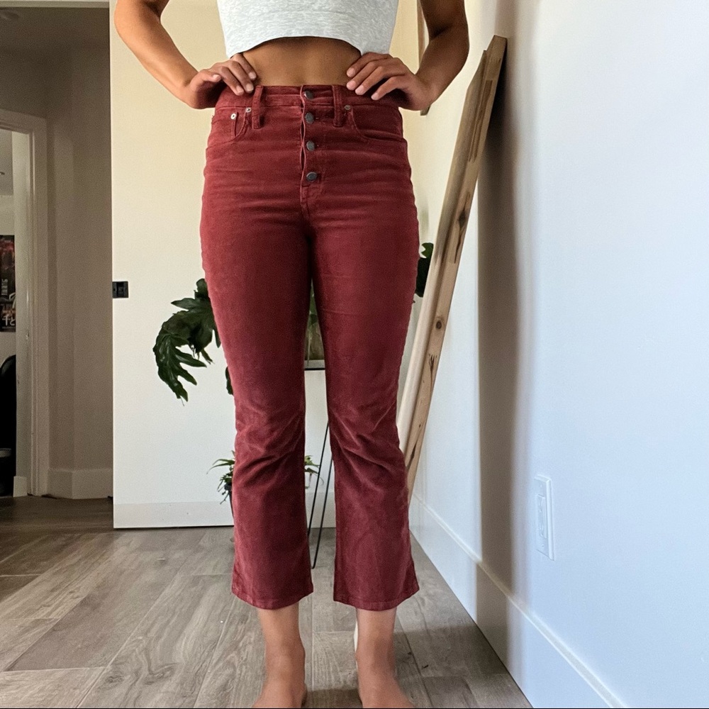 Madewell Cali Demi Boot - Rust Red Corduroy